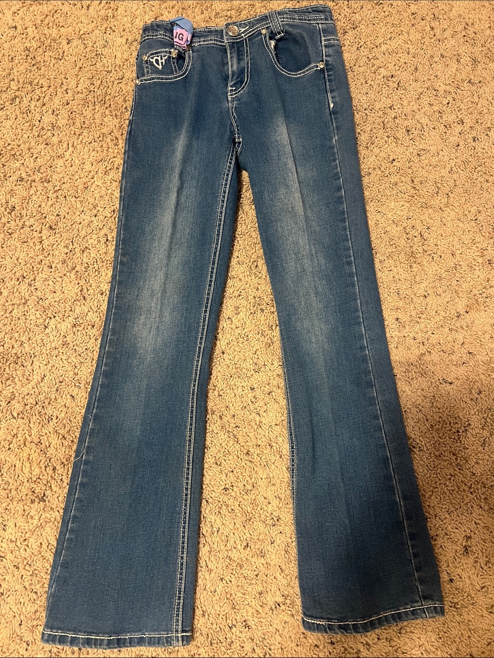Cowgirl Hardware Girls' Dark Blue Bootcut Jeans